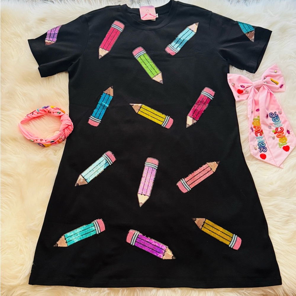 Sequin Pencils Shirt Dress - Picture 6 of 9